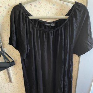 Avenue Hanky Hem Tunic Black size 18 Like New